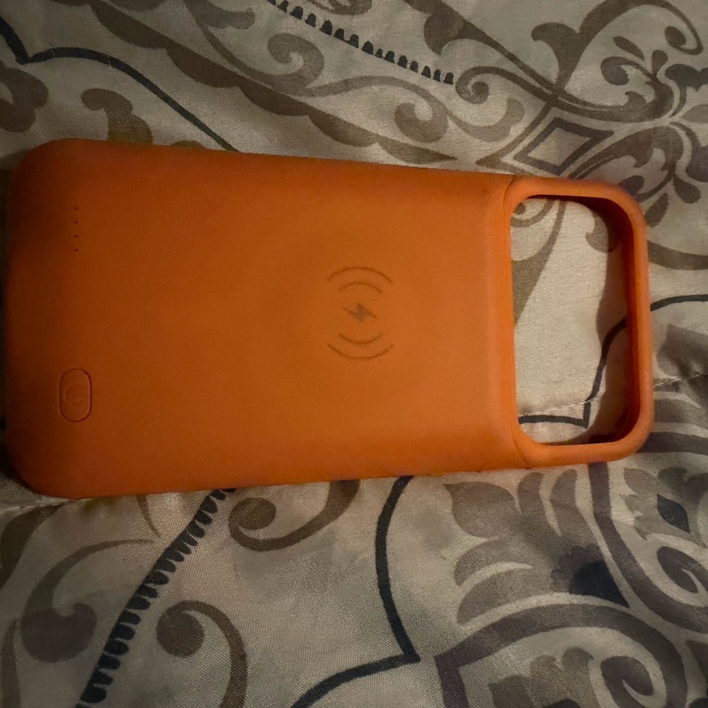 Orange Wireless Charging Phone Case - Compatible Cell Phone Accessory